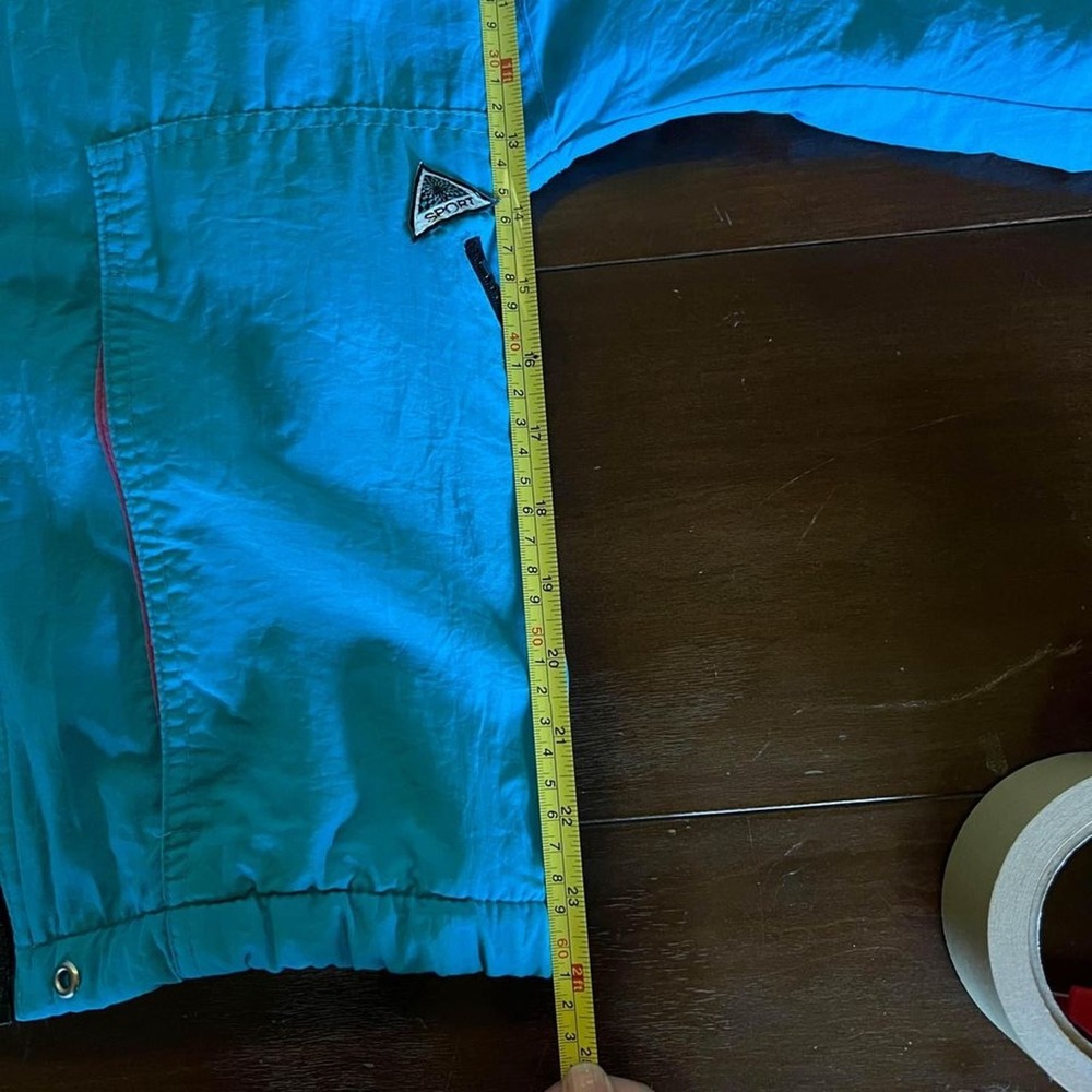 Vintage Pacific Trail Sport Windbreaker Jacket Teal Purple Fleece Lined Large - Picture 10 of 10